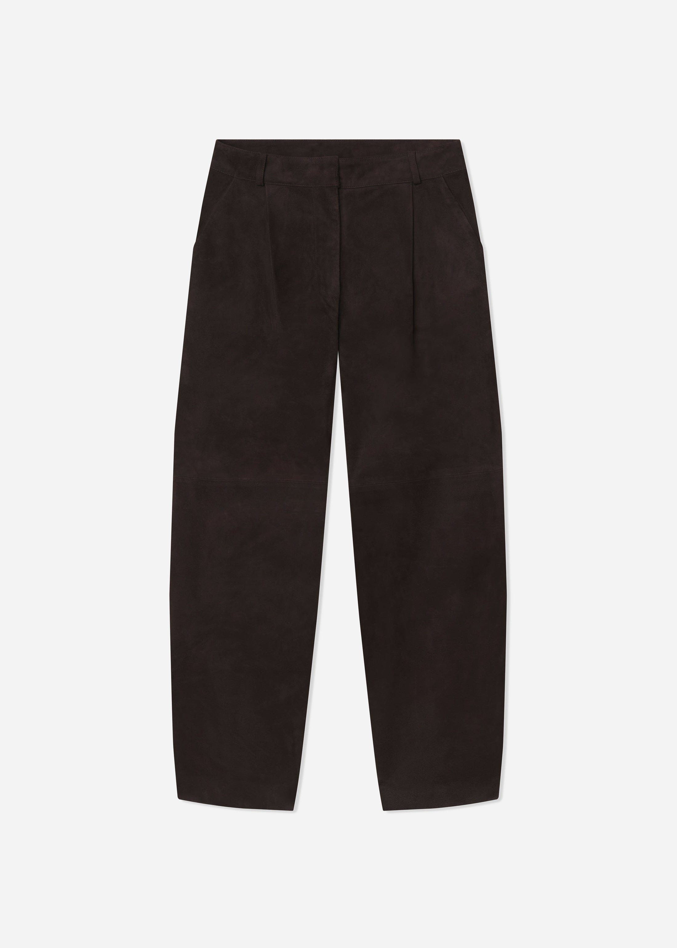 Curved Trouser in Suede - 1