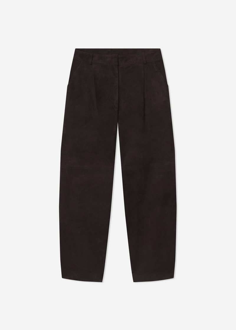 Curved Trouser in Suede 1