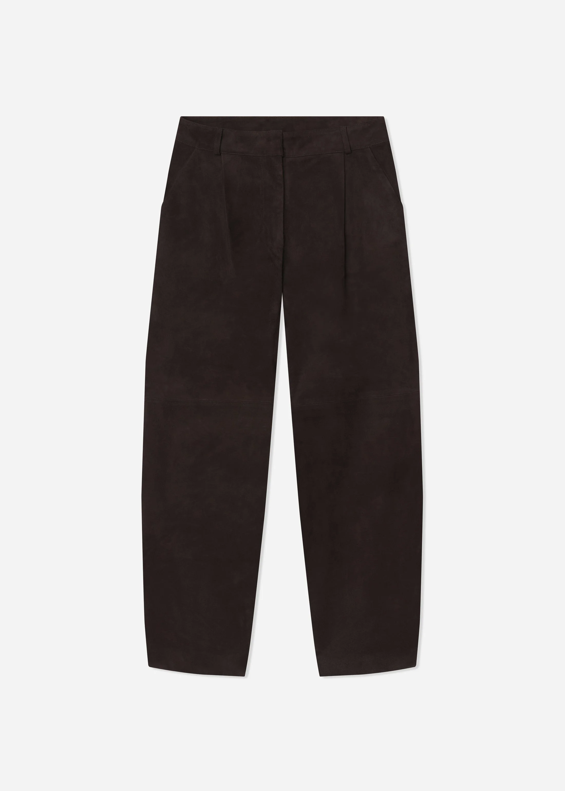 Curved Trouser in Suede - 1