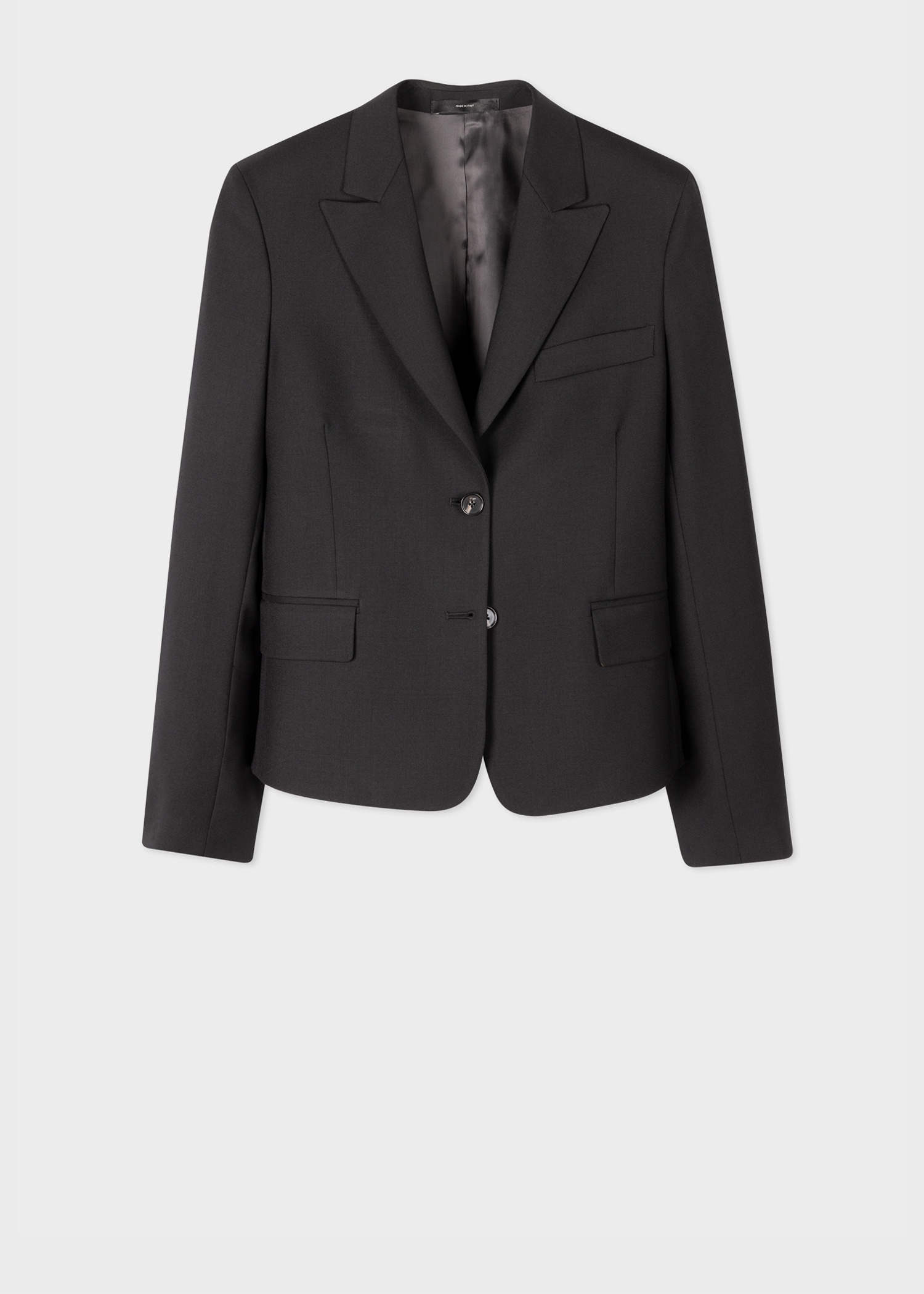 Women's Black Cropped 'A Suit To Travel In' Wool Blazer - 1