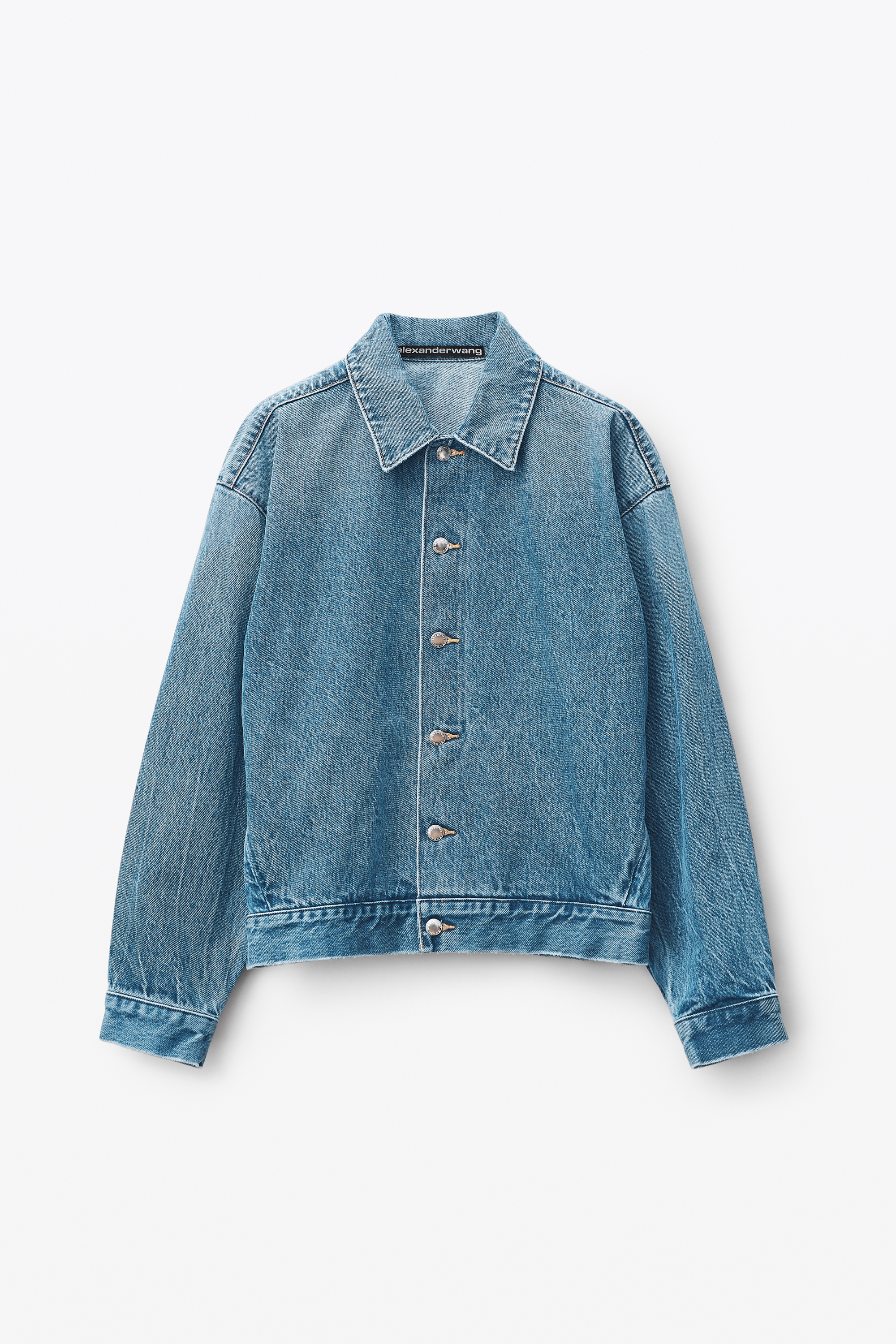 INVISIBLE ZIP BOY JACKET IN INDIGO DENIM - 1