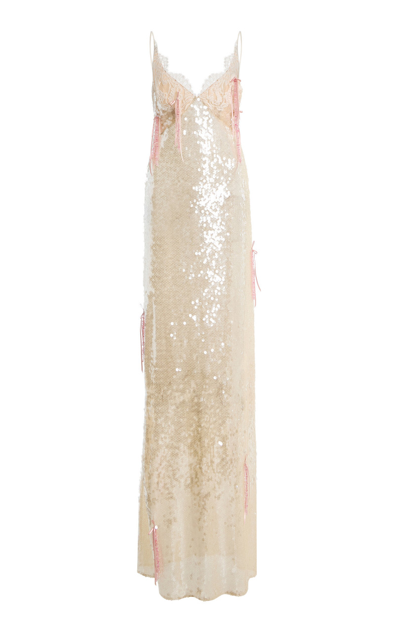 Exclusive Paillette Maxi Dress silver 1