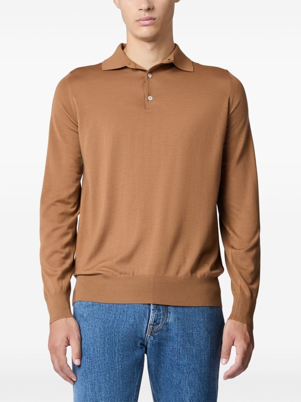 wool polo shirt - 2