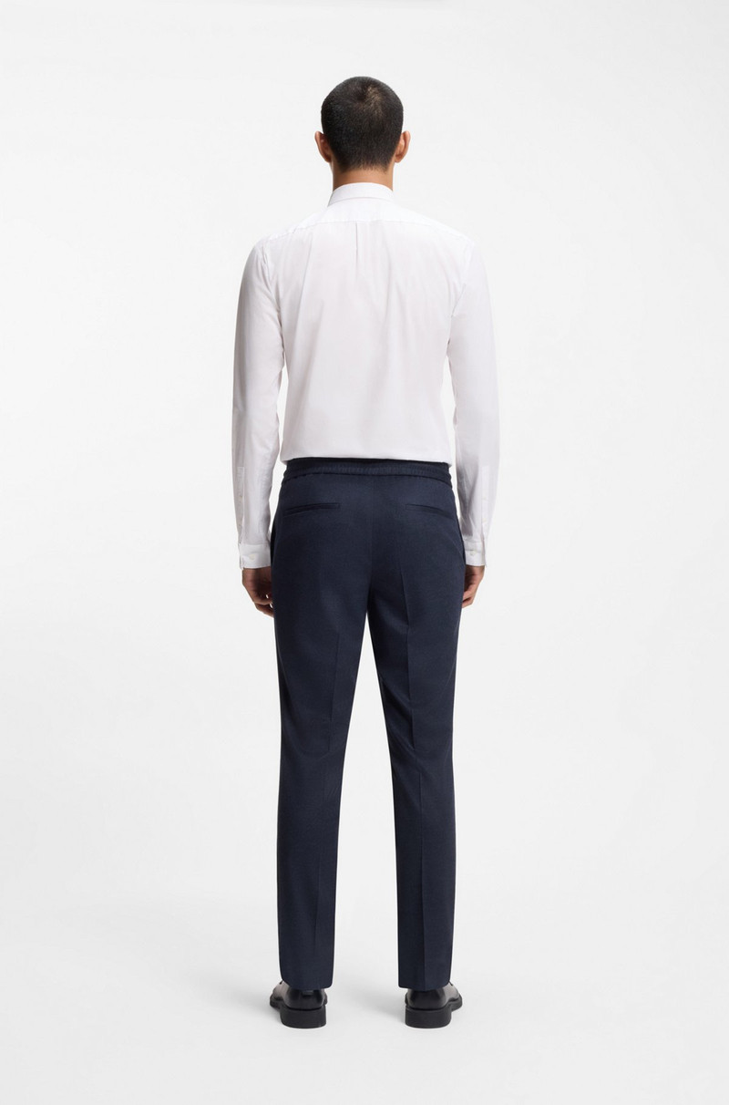 MELANGE SLIM-FIT TROUSERS IN STRETCH FLANNEL 4
