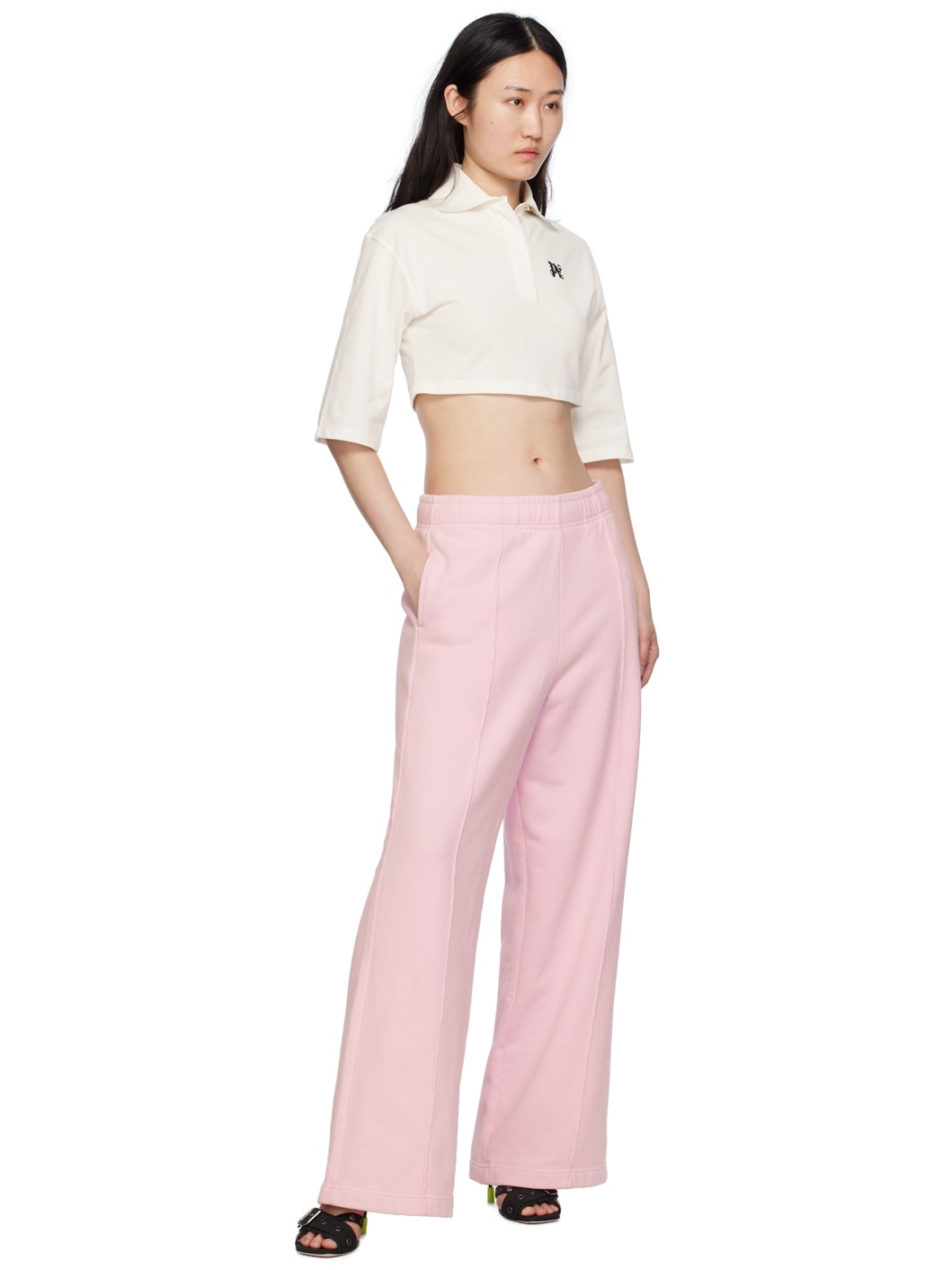 White Cropped Polo - 4