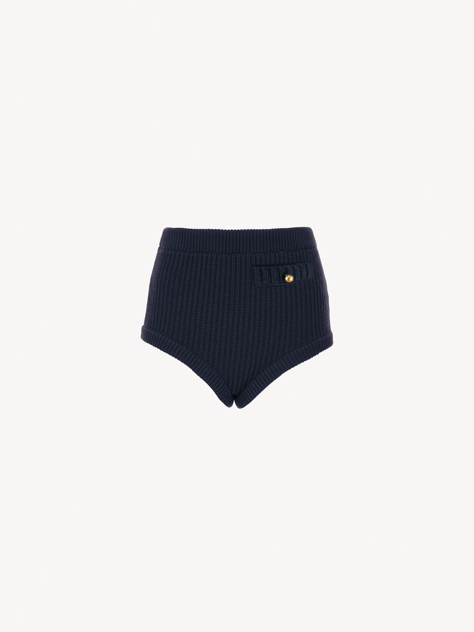 HIGH-WAISTED MINI SHORTS IN WOOL & CASHMERE - 2