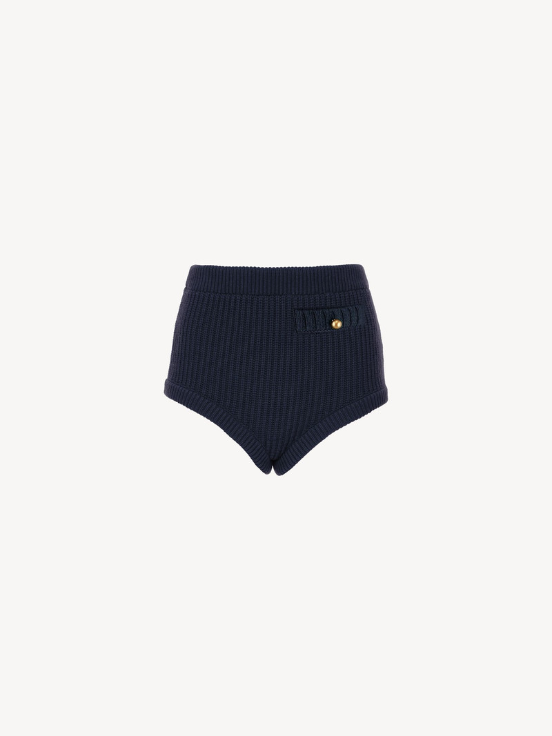 Chloé HIGH-WAISTED MINI SHORTS IN WOOL & CASHMERE outlook