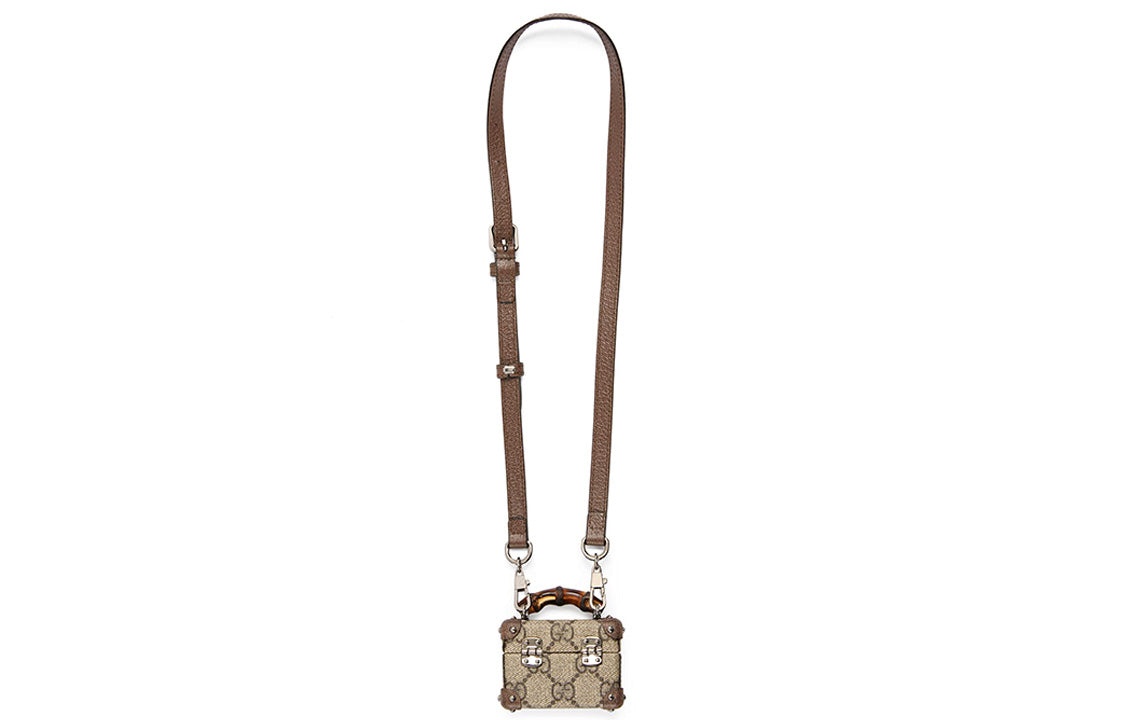 Gucci Unisex Canvas Old Flower Logo AirPods Pro Single-Shoulder Bag Brown 'Cream' 645205-K9GSN-8358 - 2