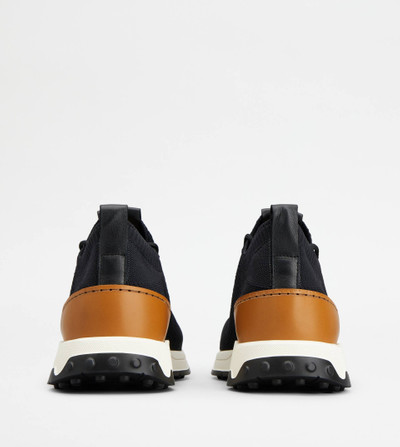 Tod's SOCK SNEAKERS IN TECHNICAL FABRIC AND LEATHER - BROWN, BLACK outlook