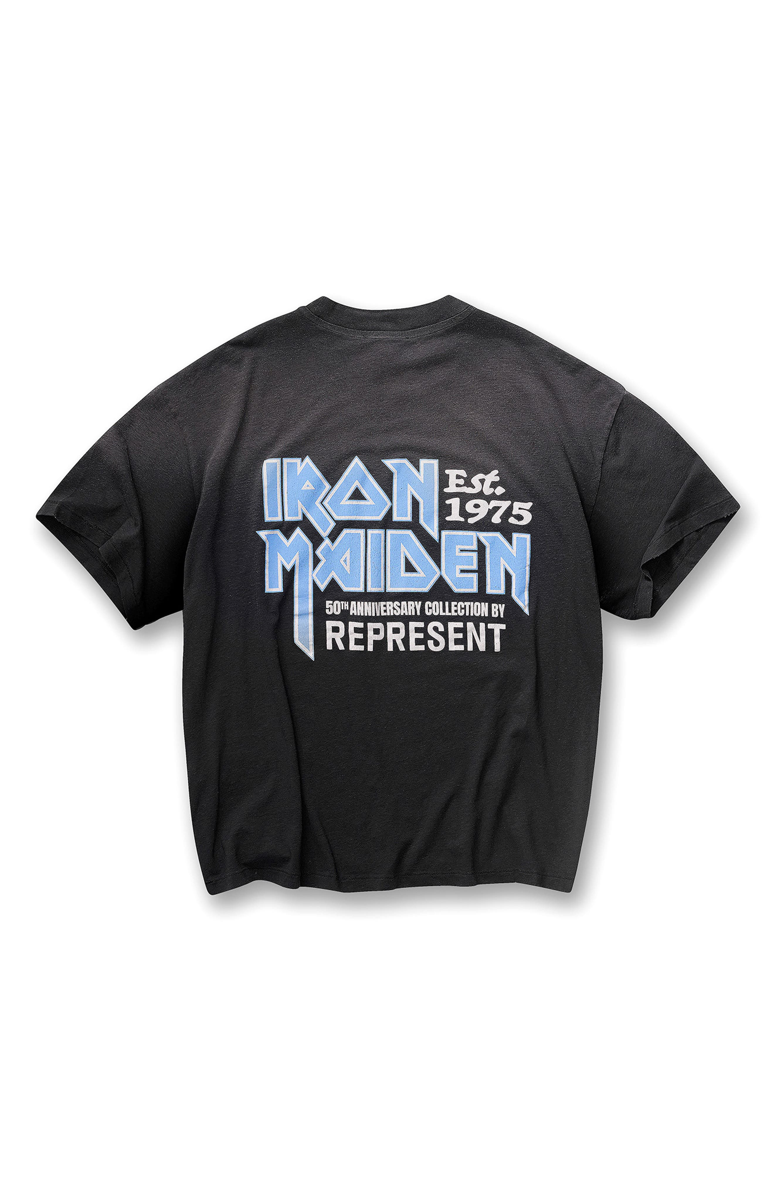 Represent Iron Maiden Anniversary Graphic T-Shirt in Stained Black at Nordstrom - 5