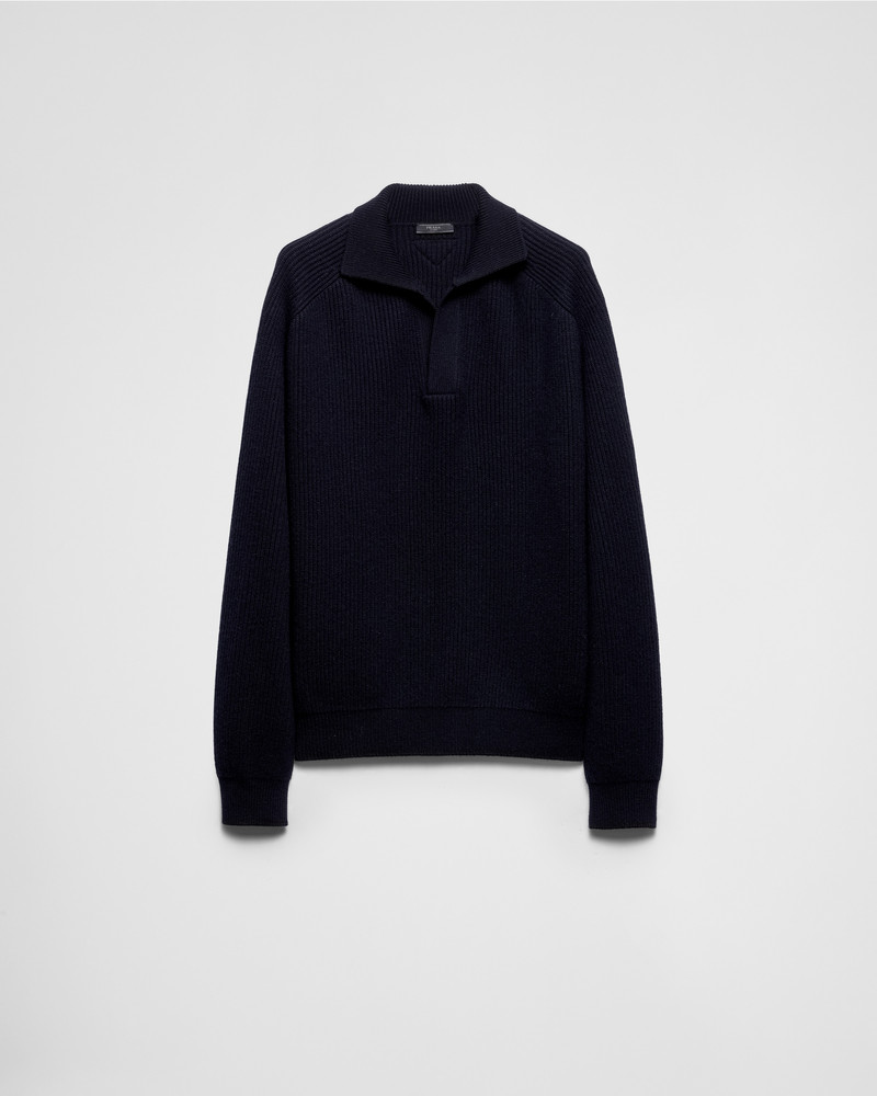 Oversized cashmere polo sweater 1