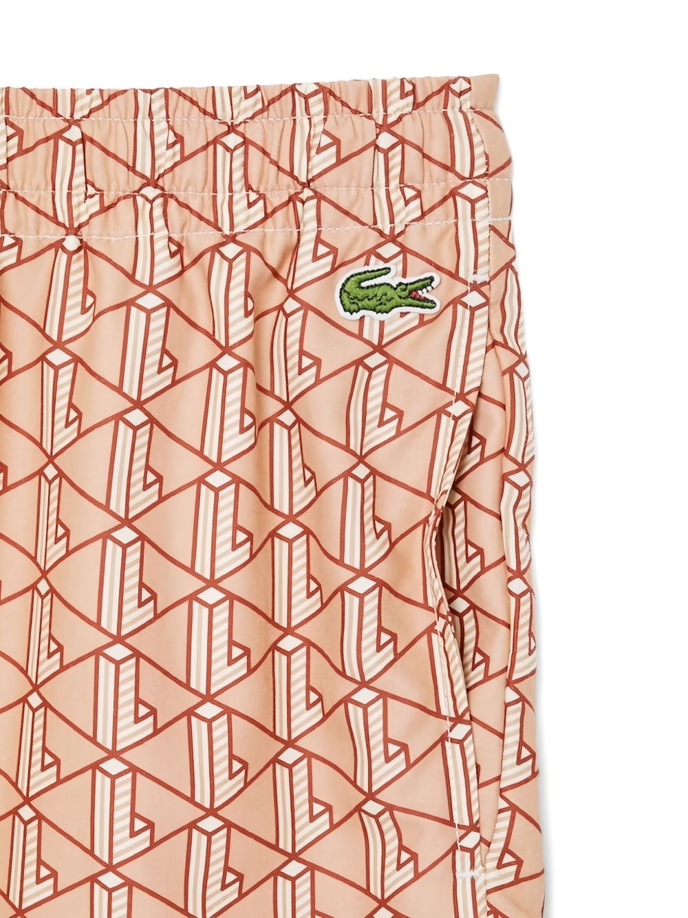 monogram print shorts - 4