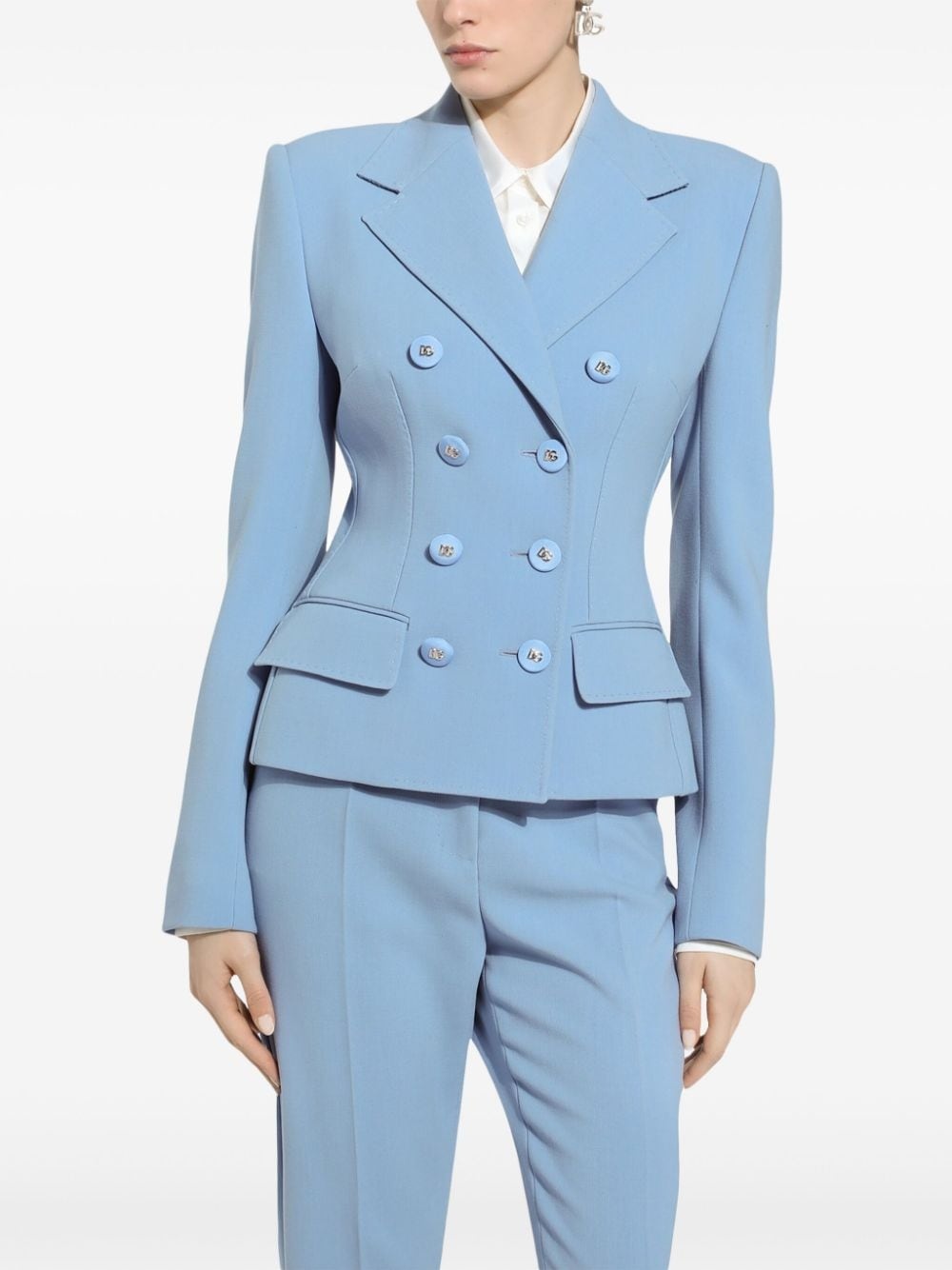 buttoned double breasted jacket - 5
