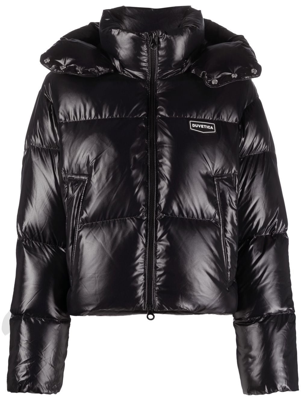 logo-patch puffer jacket - 1