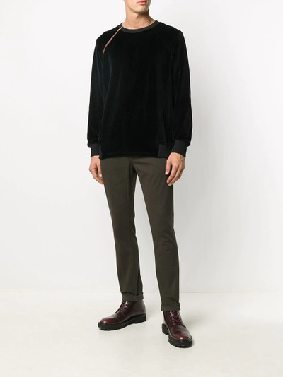 Paul Smith velvet-effect zipped sweatshirt  outlook