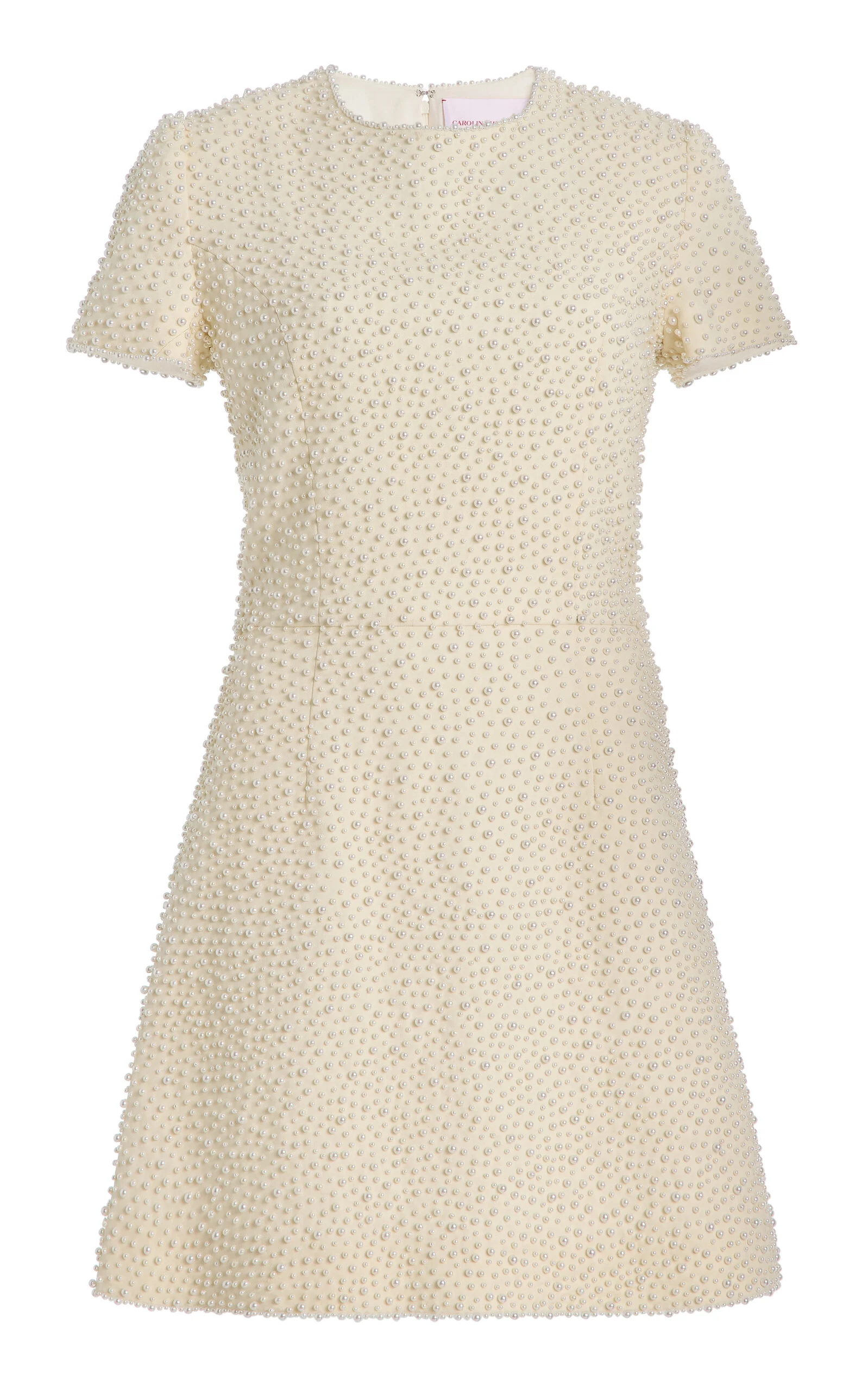 Embellished Bi-Stretch Wool Tailoring Mini Dress ivory - 1