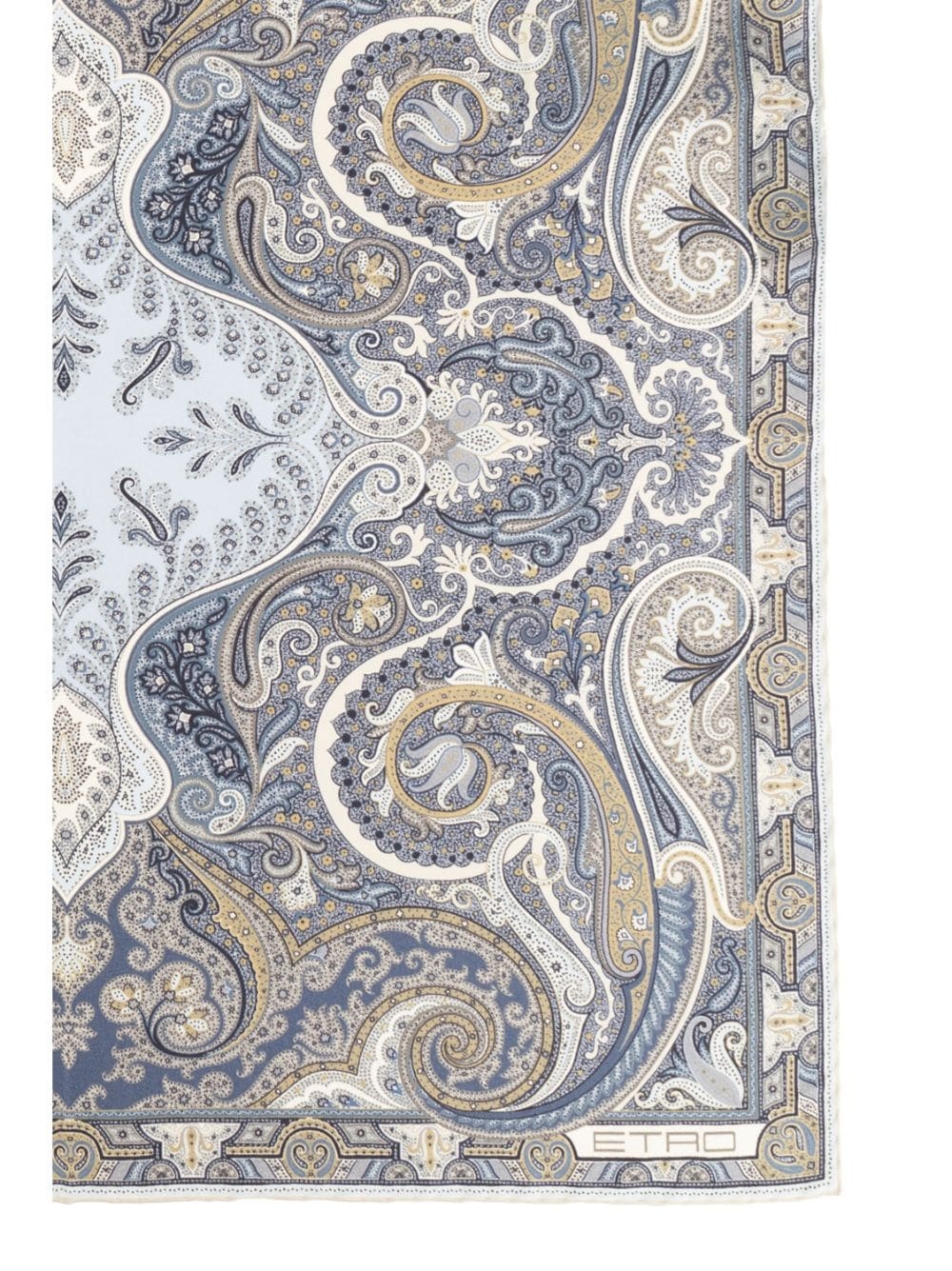 paisley-print silk pocket square - 4