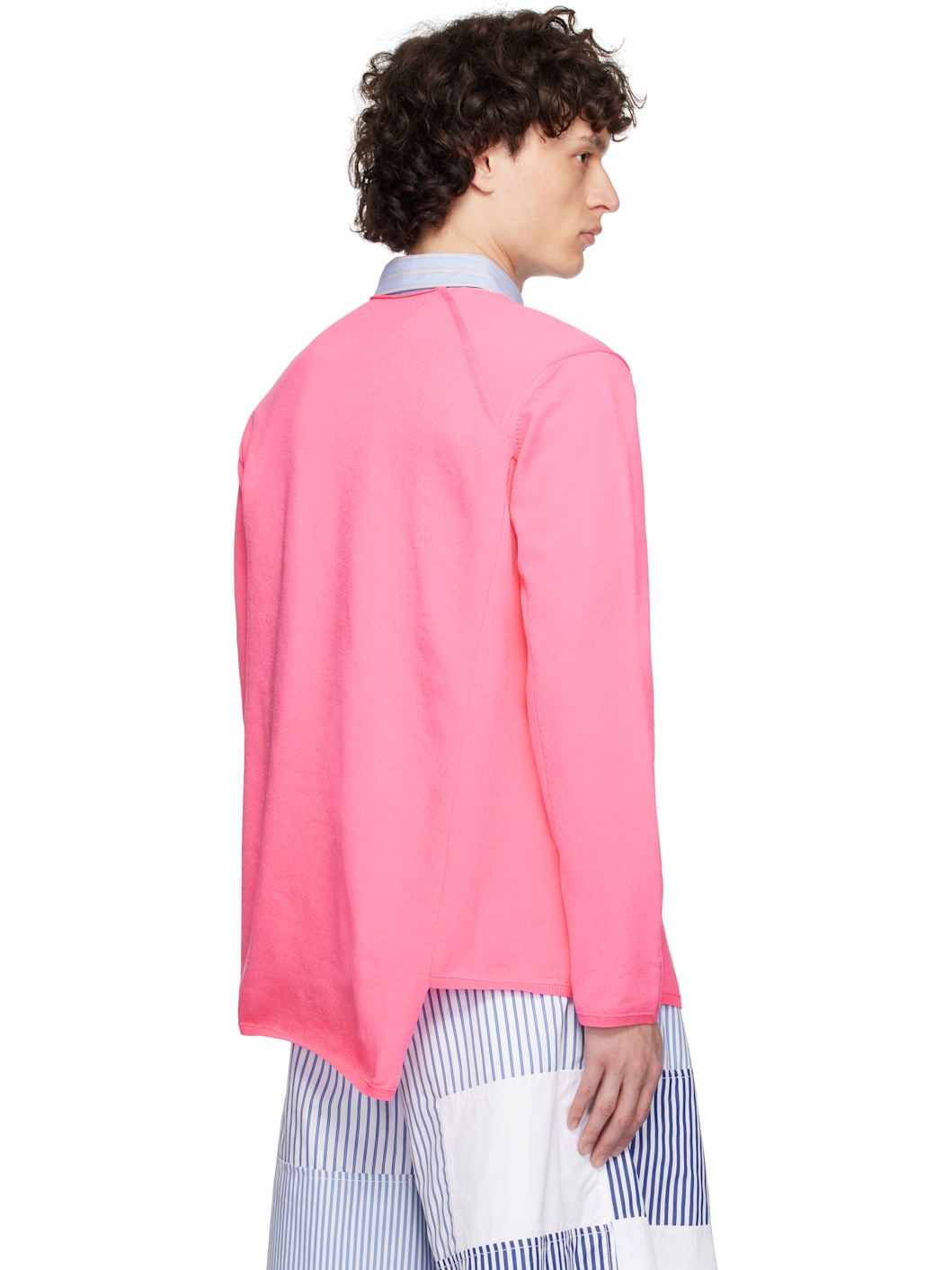 Pink Asymmetrical Sweatshirt - 3