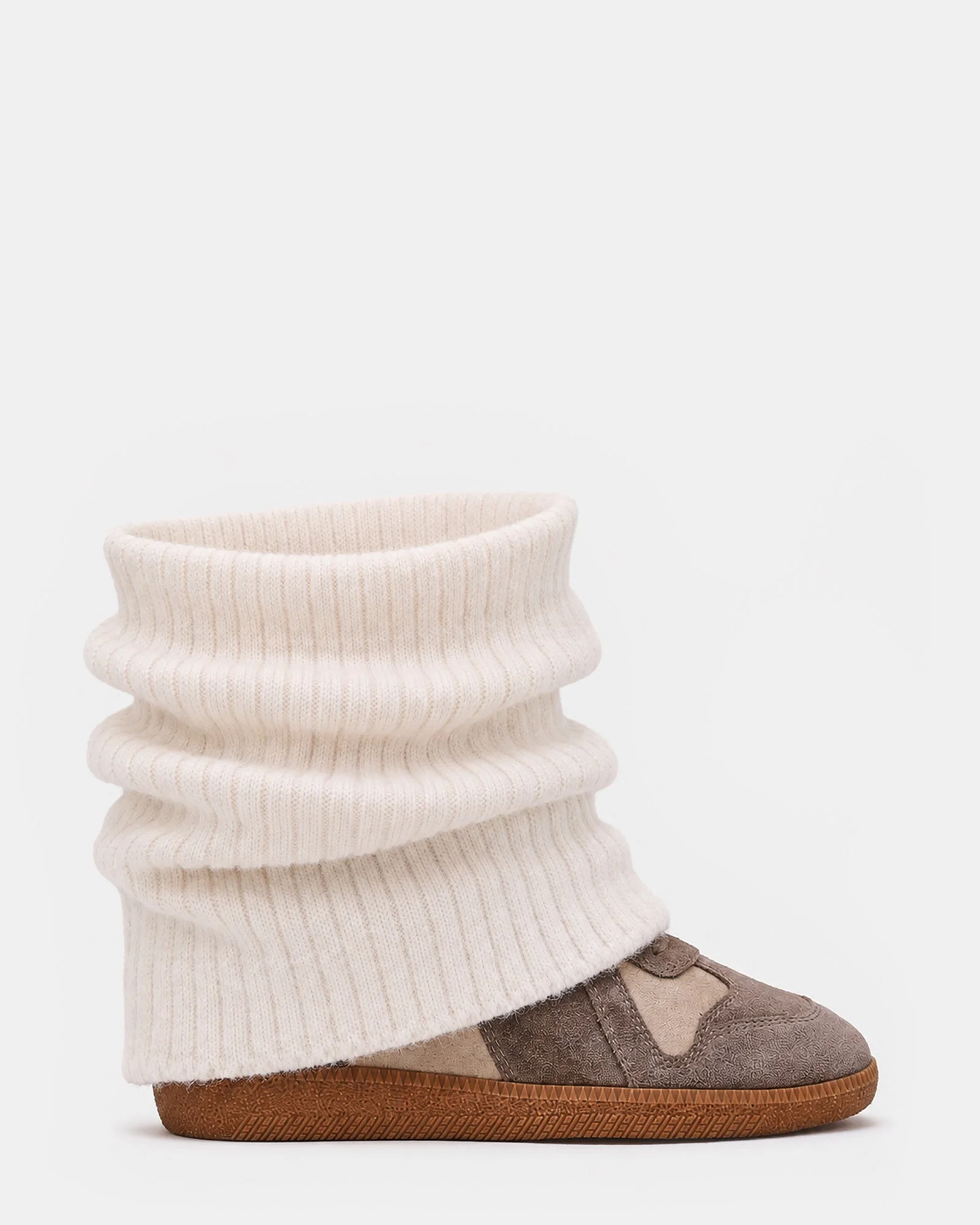 MAVIS KNIT TAUPE SUEDE - 1