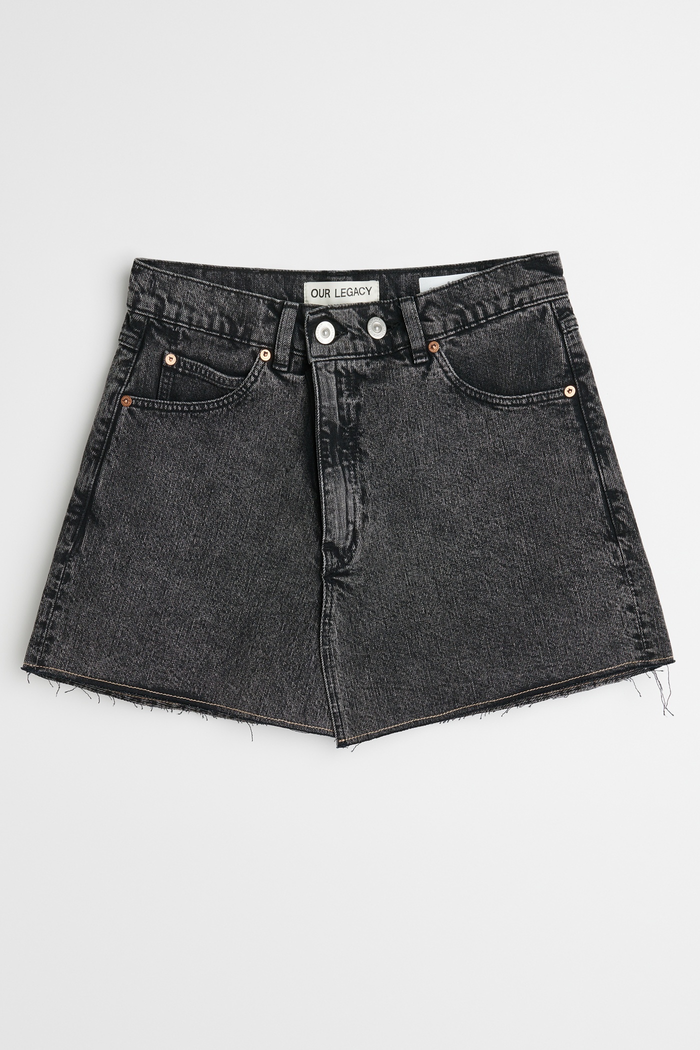 Cover Skirt Overdyed Black Chain Twill - 1