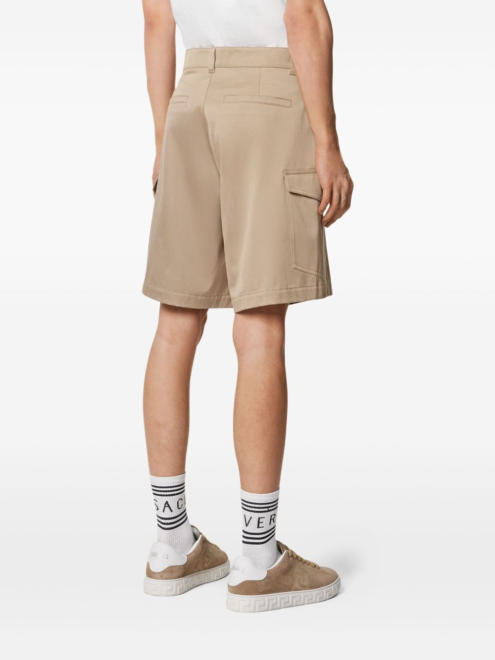 Gabardine cargo shorts - 4