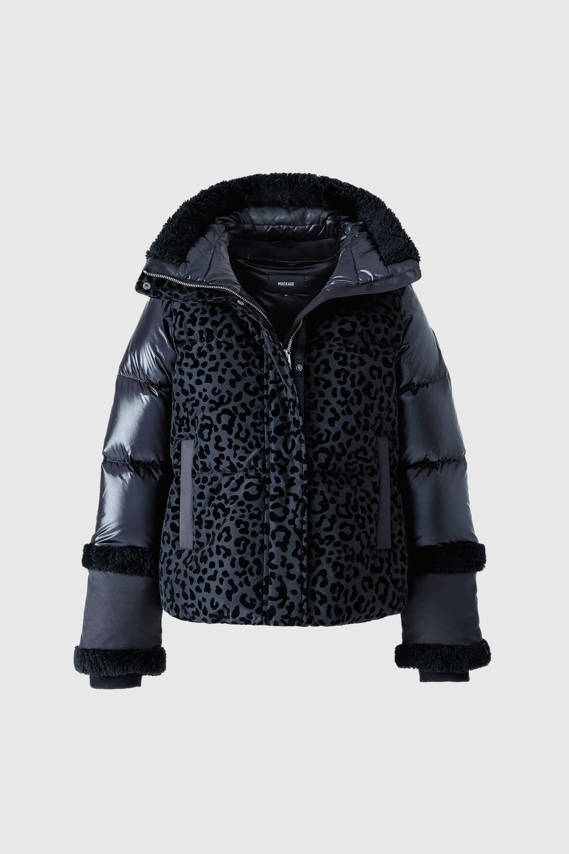 MACKAGE LYDANA-FLP Down Jacket With Removable Bib and Shearling Trim outlook