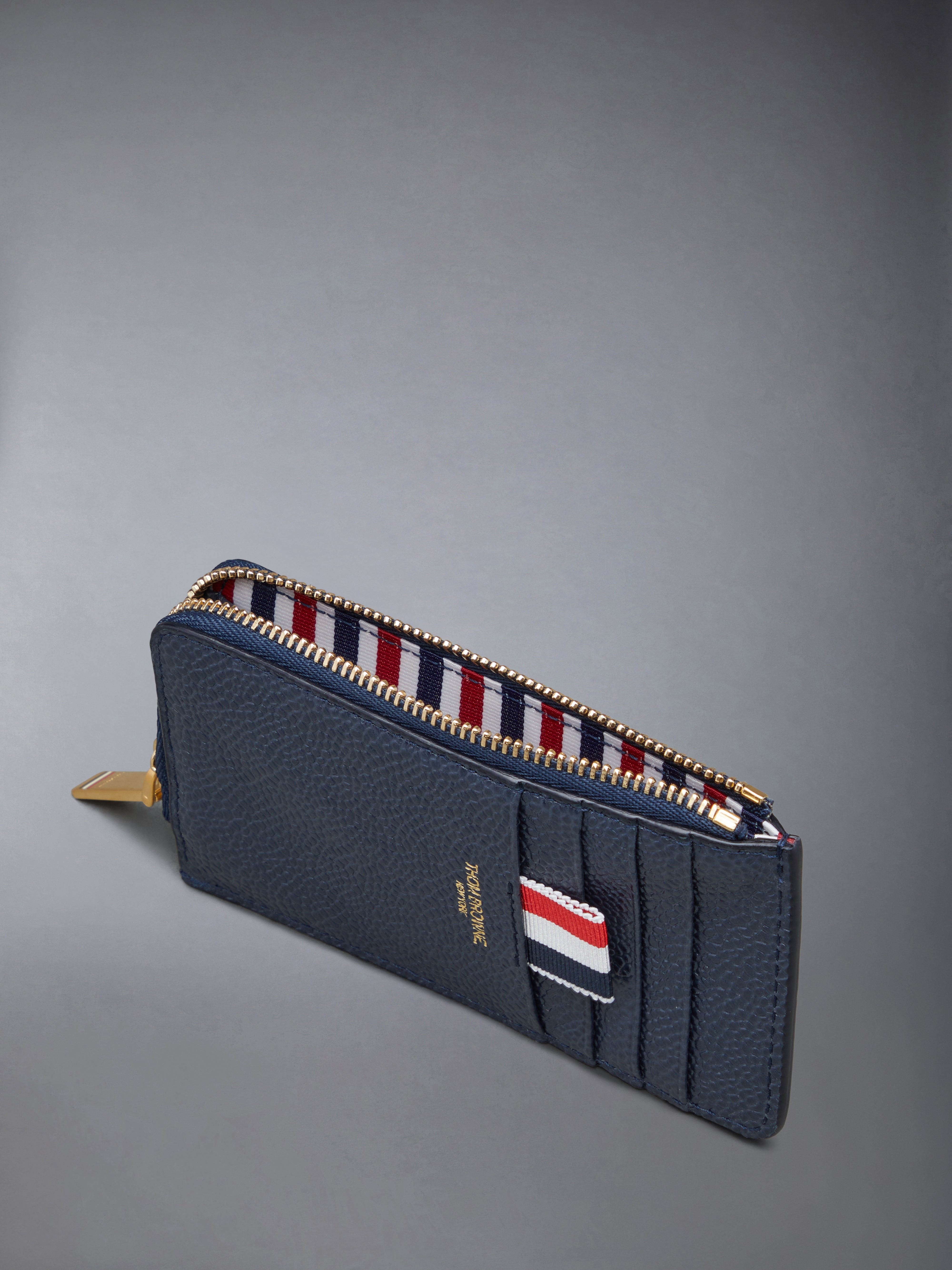 PEBBLE GRAIN HALF ZIP WALLET - 4