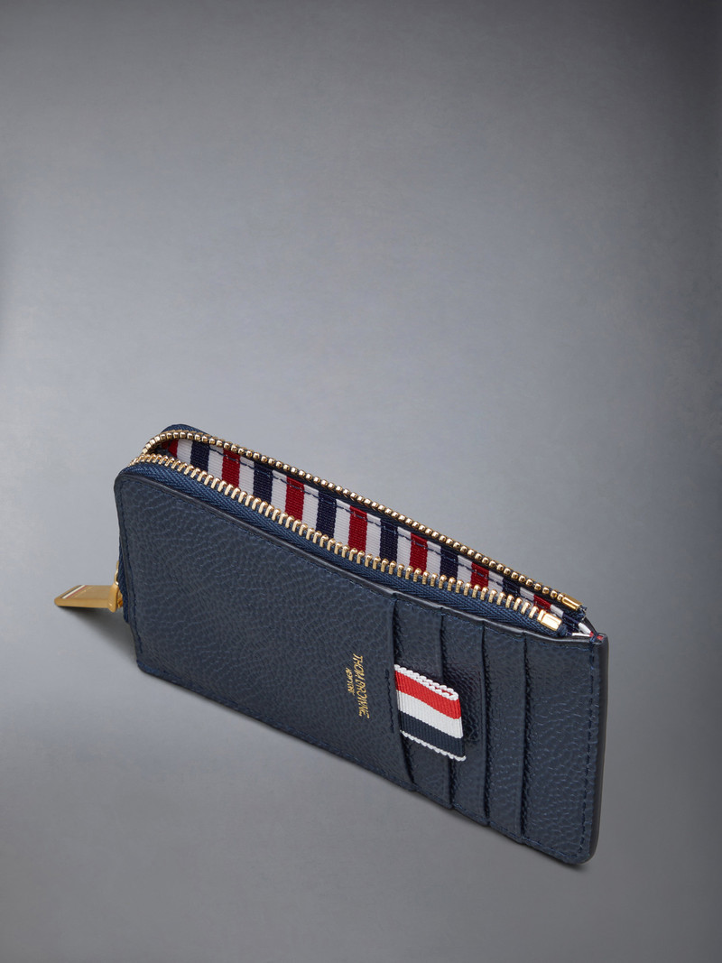 PEBBLE GRAIN HALF ZIP WALLET 4