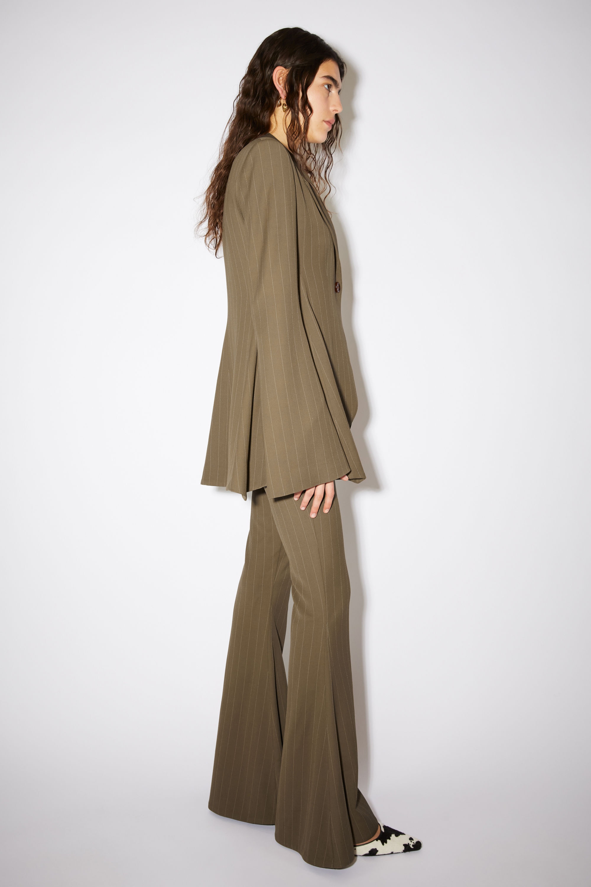 Single-breasted suit jacket - Khaki green - 4