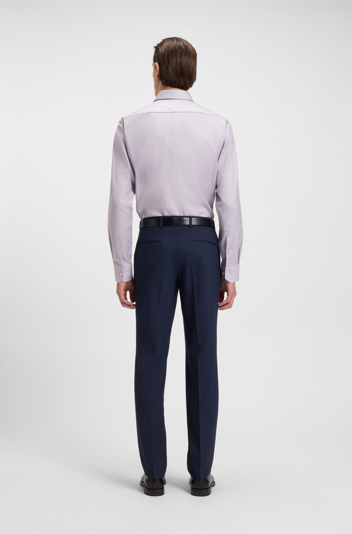 REGULAR-FIT SHIRT IN PRINTED COTTON TWILL - 5