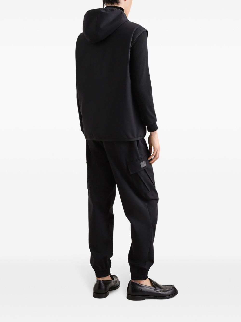 drawstring-waist cargo pants - 3