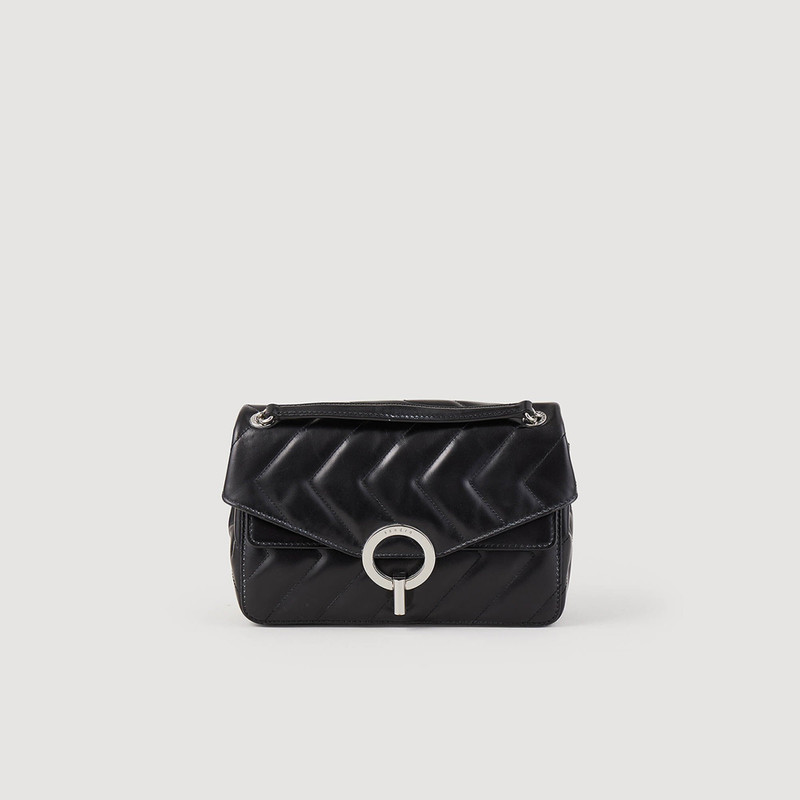 Sandro YZA BAG IN CERTIFIED LEATHER outlook