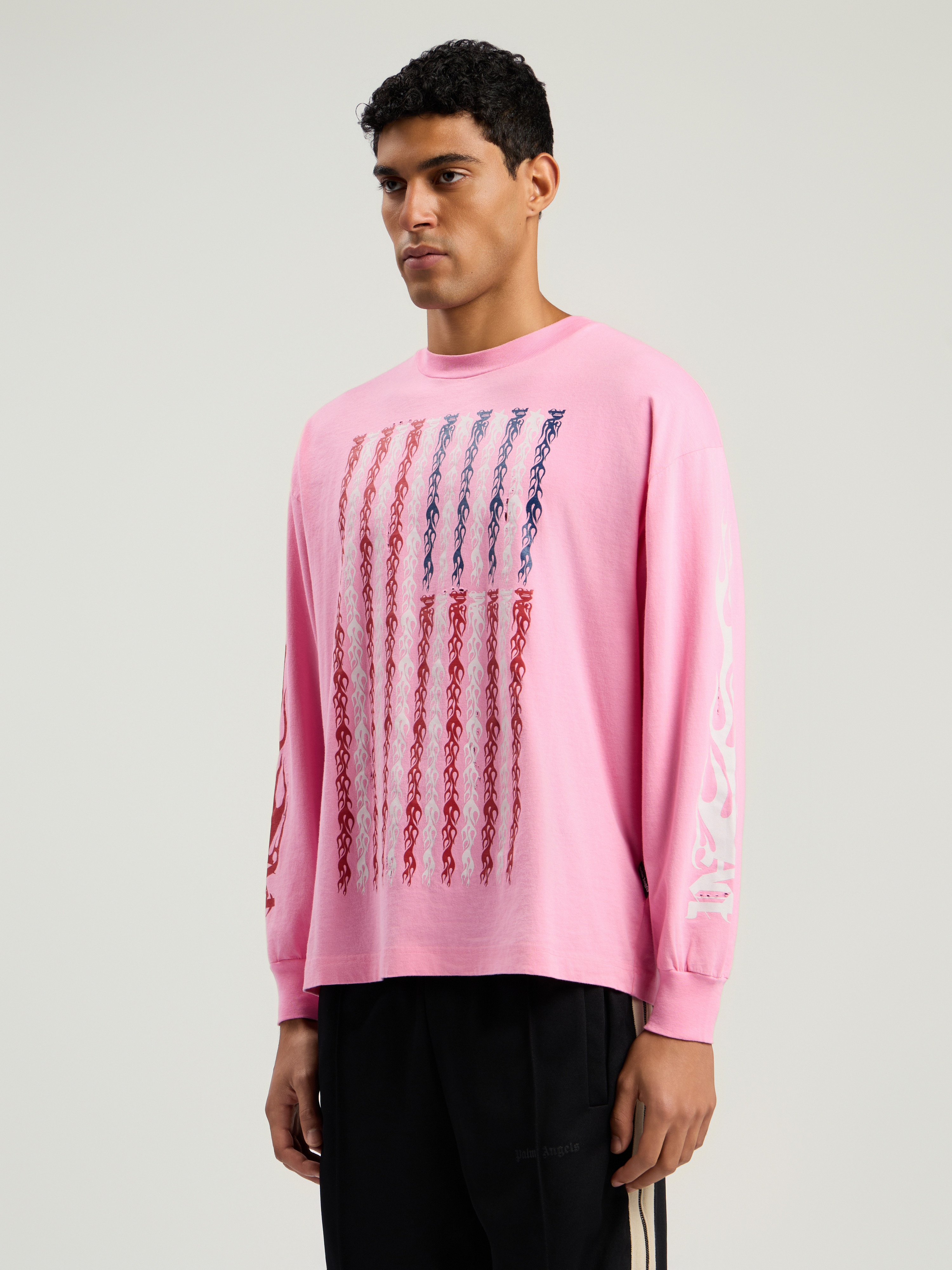 Flames Flag Long Sleeve T-Shirt - 4