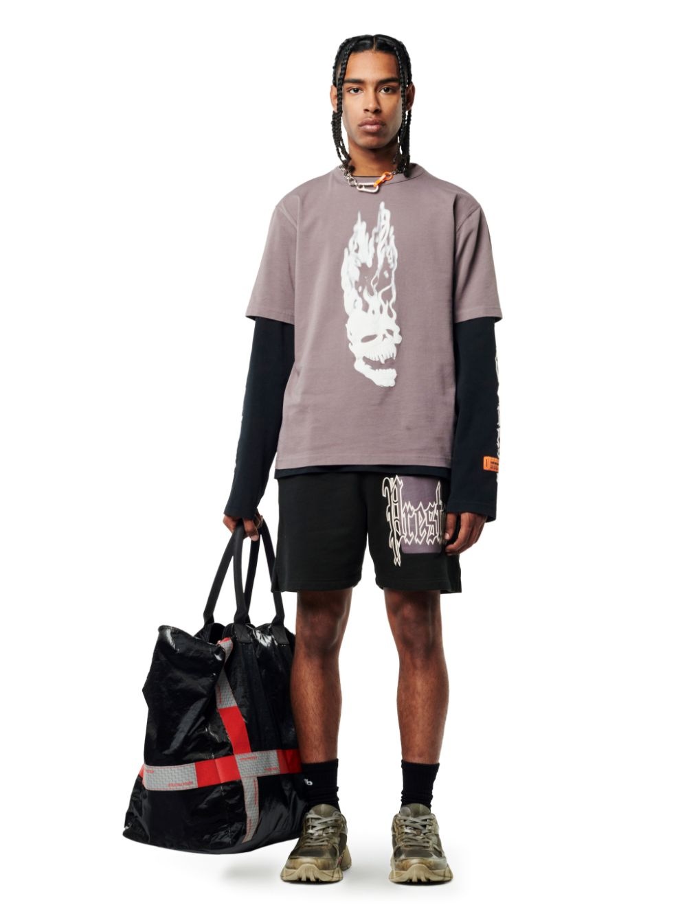 COLOR BLOCKS SWEATSHORTS - 2