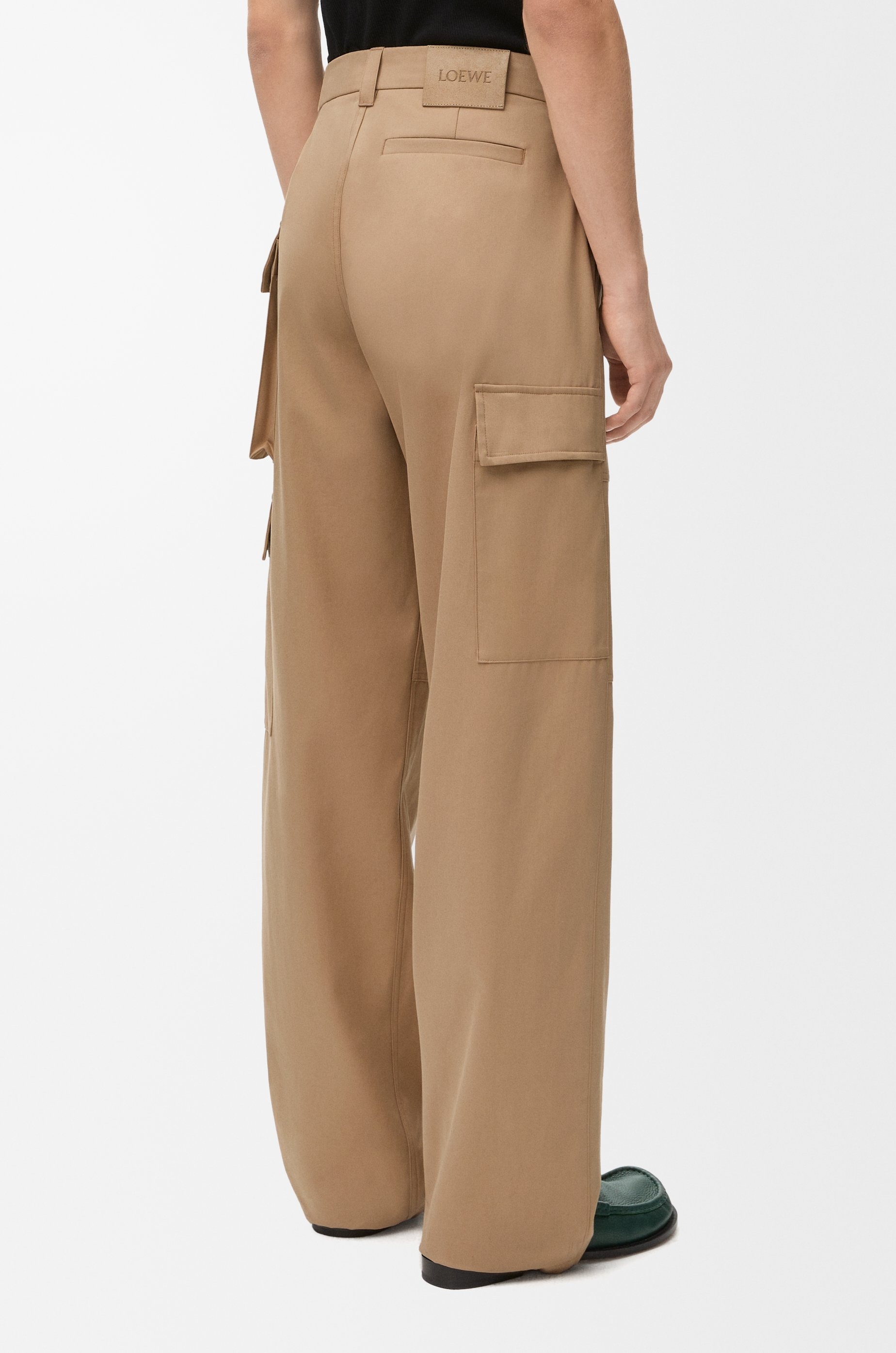 Cargo trousers in cotton and silk - 4