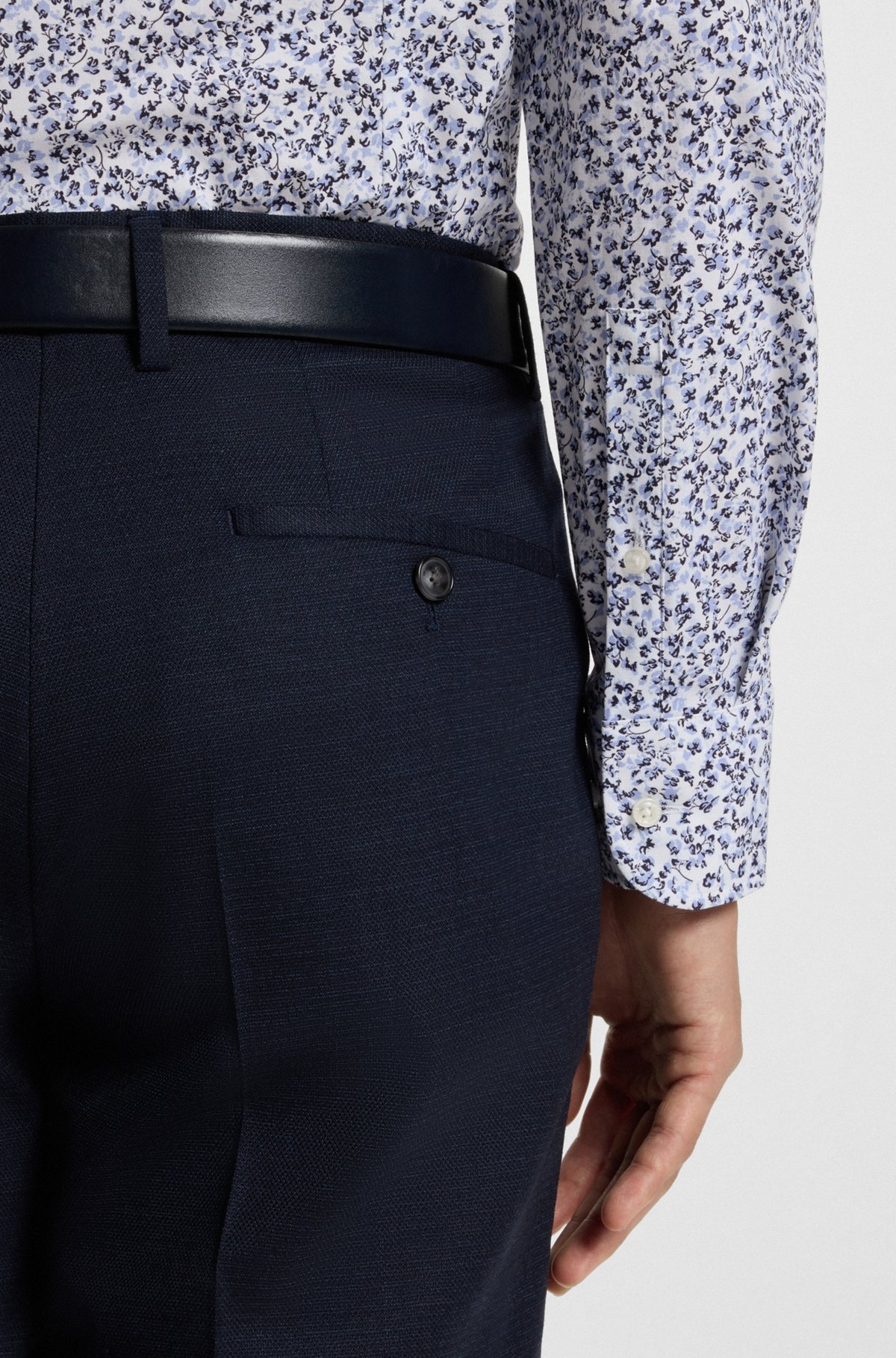 SLIM-FIT SHIRT IN FLORAL-PRINT STRETCH-COTTON POPLIN - 6