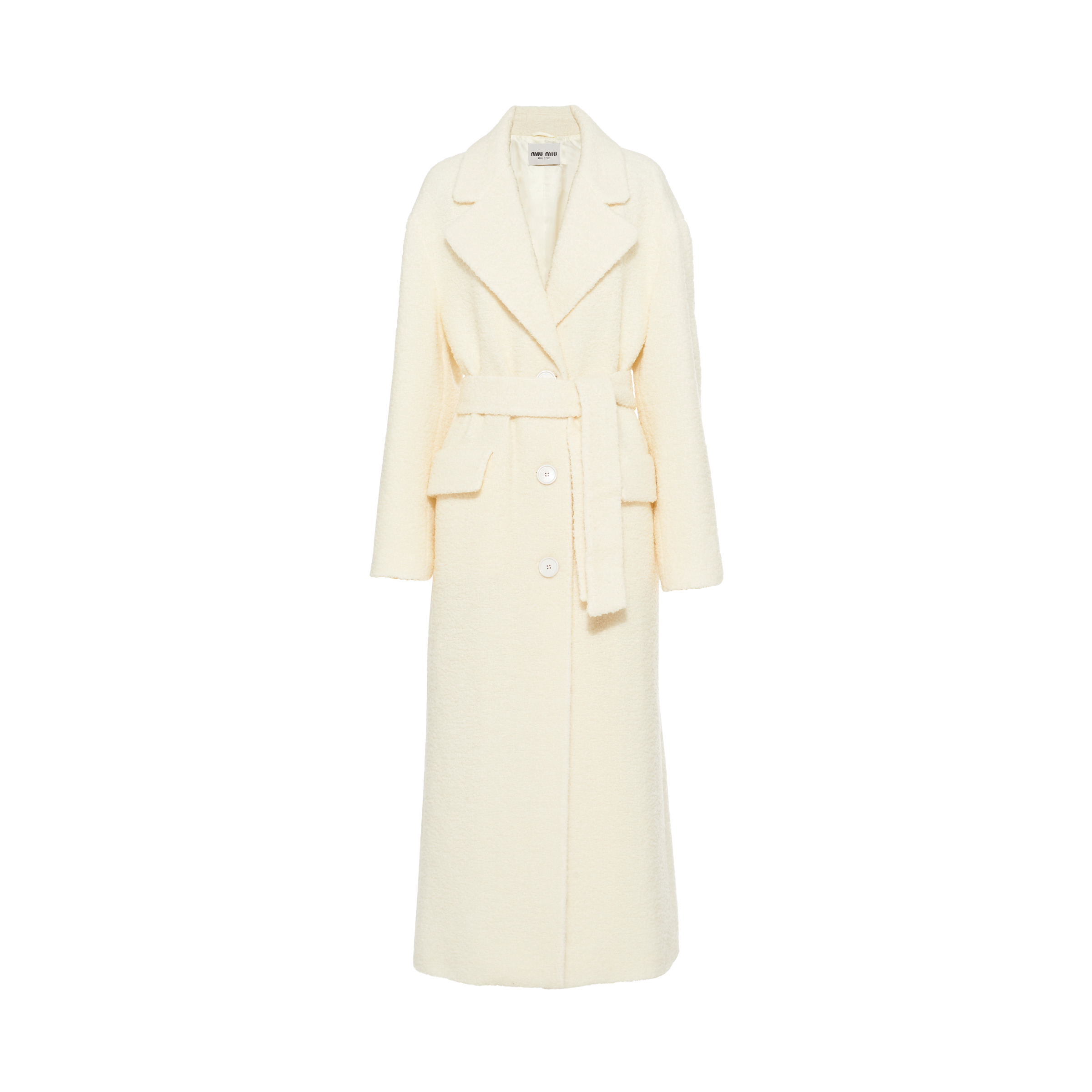 Single-breasted bouclé coat - 1