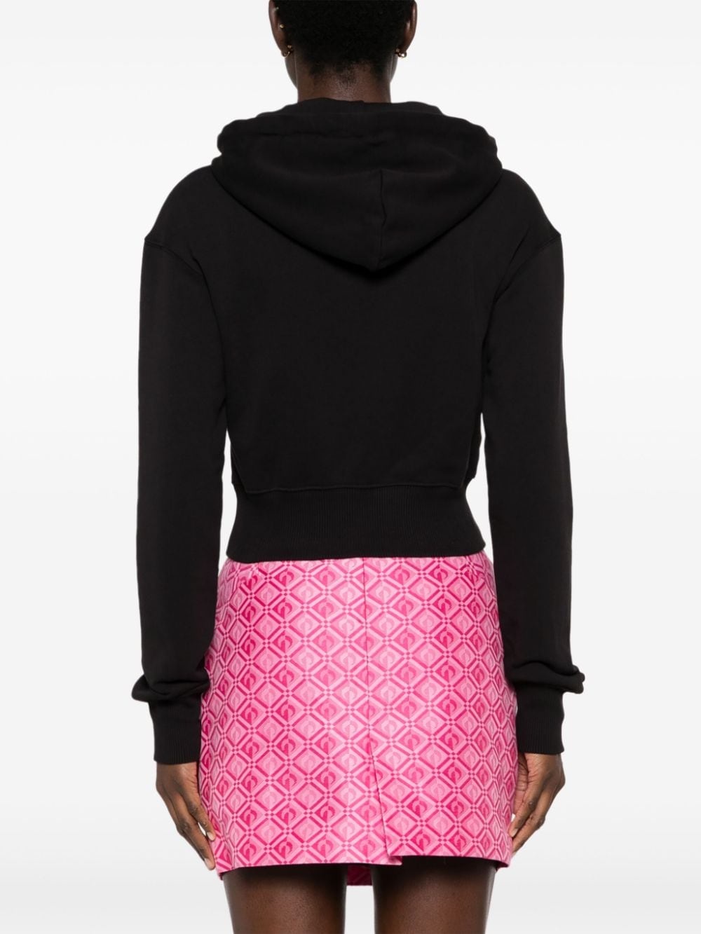 logo-print cropped hoodie - 4
