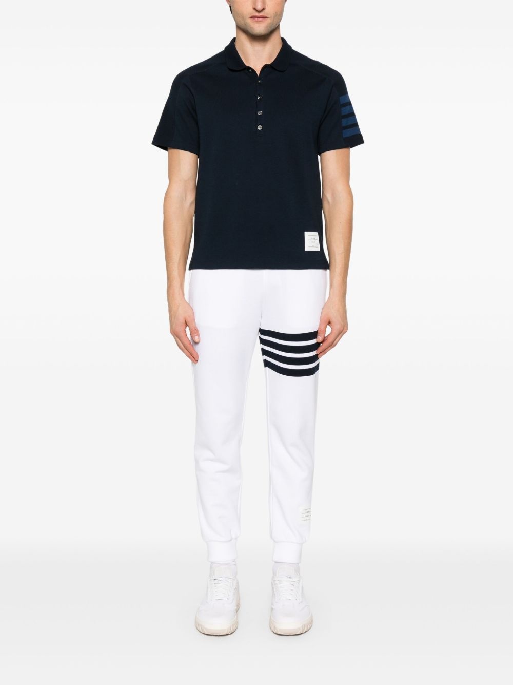 4-Bar stripe cotton polo shirt - 2