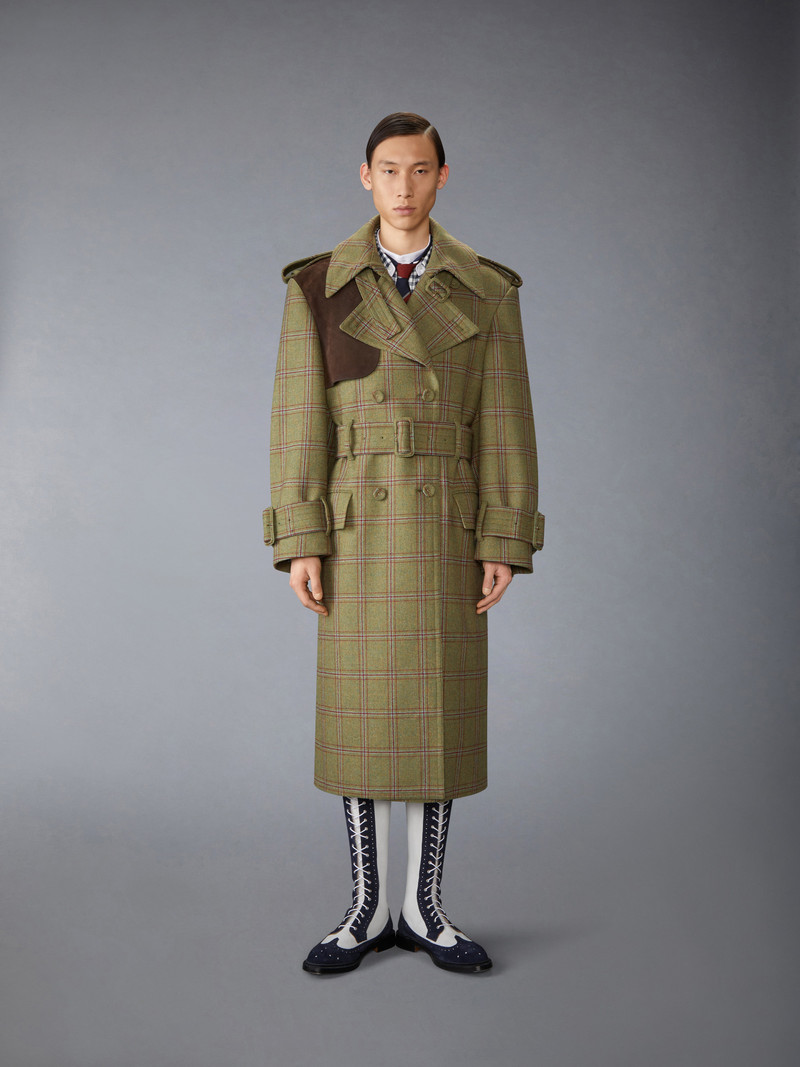 Thom Browne HUNTING TWEED OVERSIZED TRENCH outlook