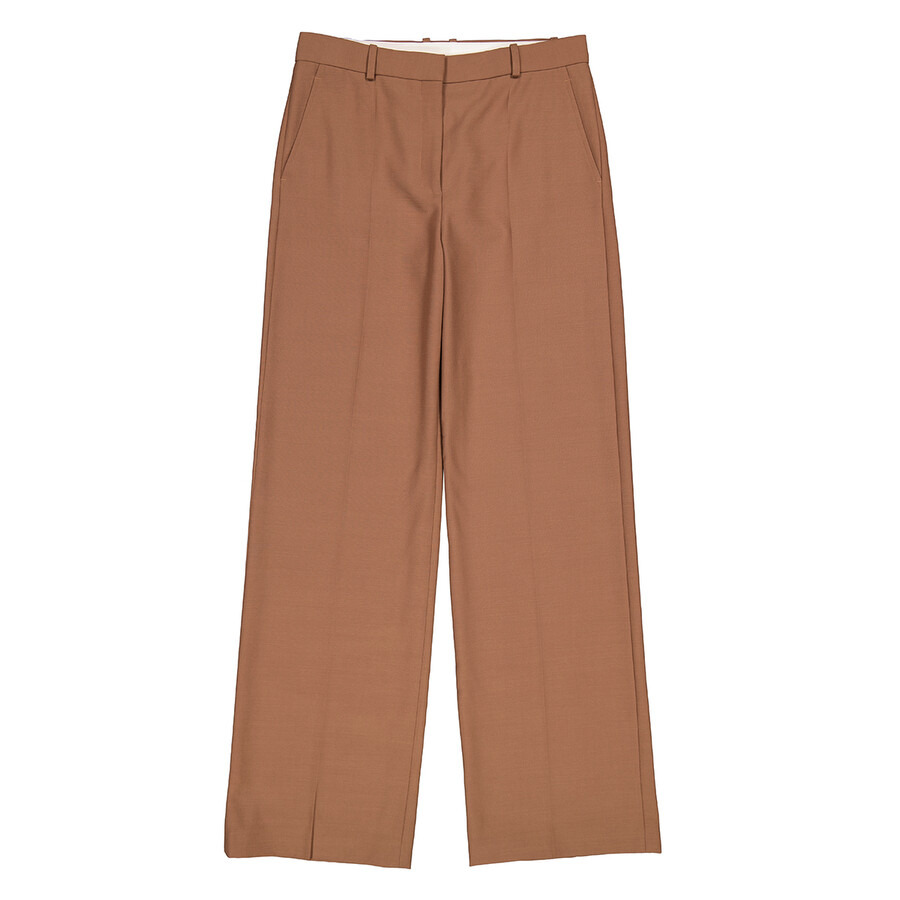 Stella Mccartney Ladies Tobacco Straight-Leg Wool Trousers - 3