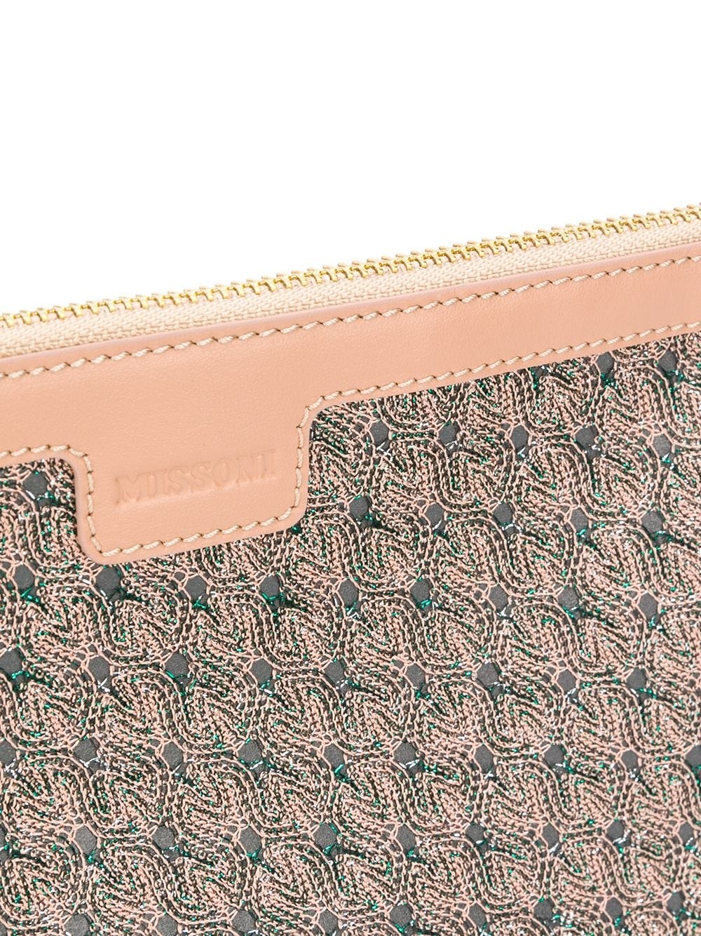 embroidered zipped clutch - 4