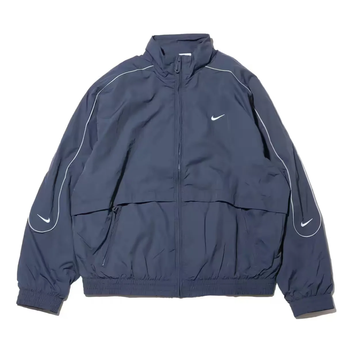 Nike Sportswear Solo Swoosh Woven Track Jacket 'Blue' FB8623-437 - 1