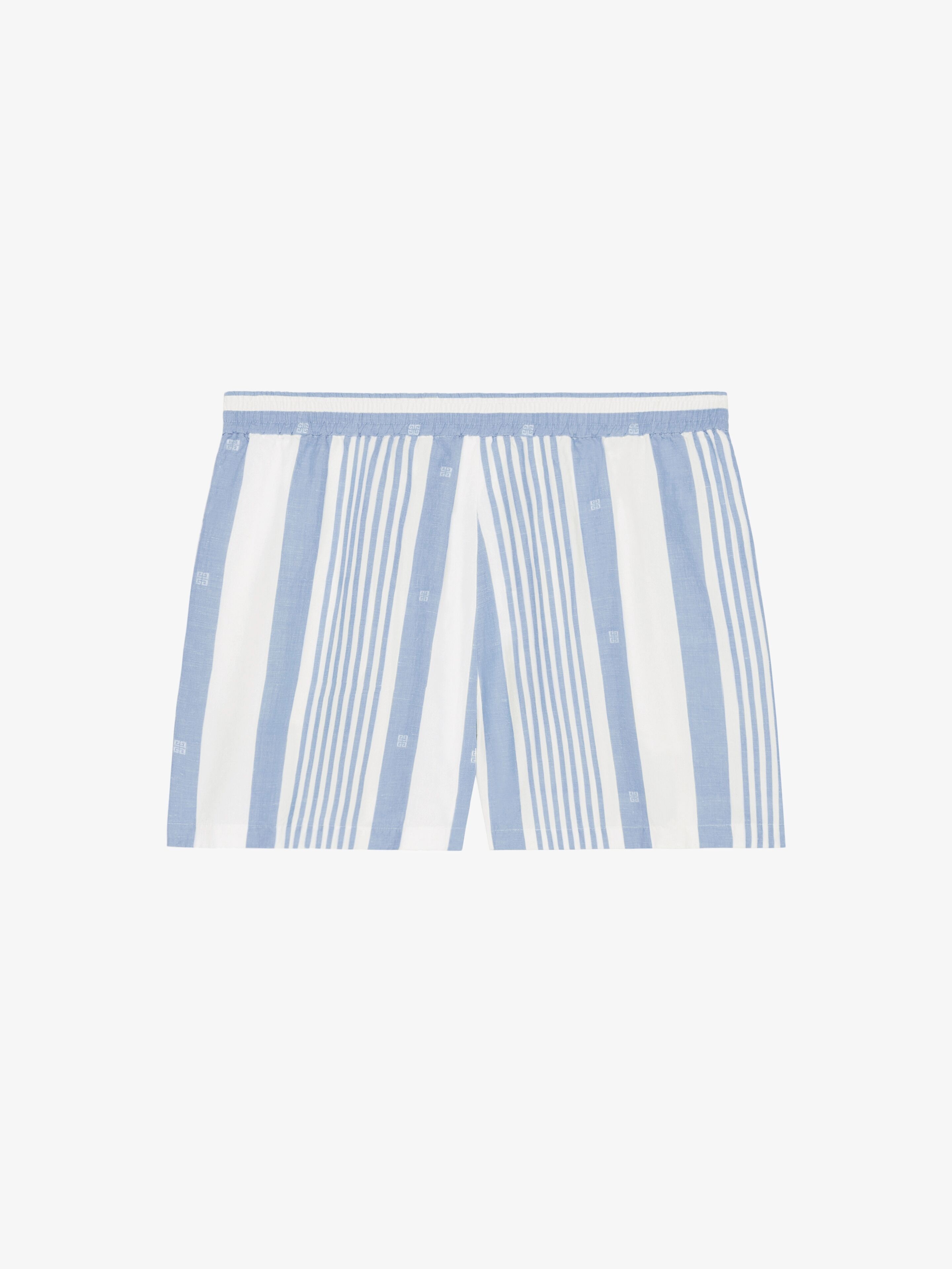 SHORTS IN COTTON AND LINEN WITH 4G STRIPES - 2