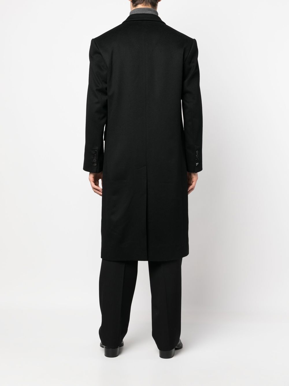 double-breasted virgin-wool coat - 4