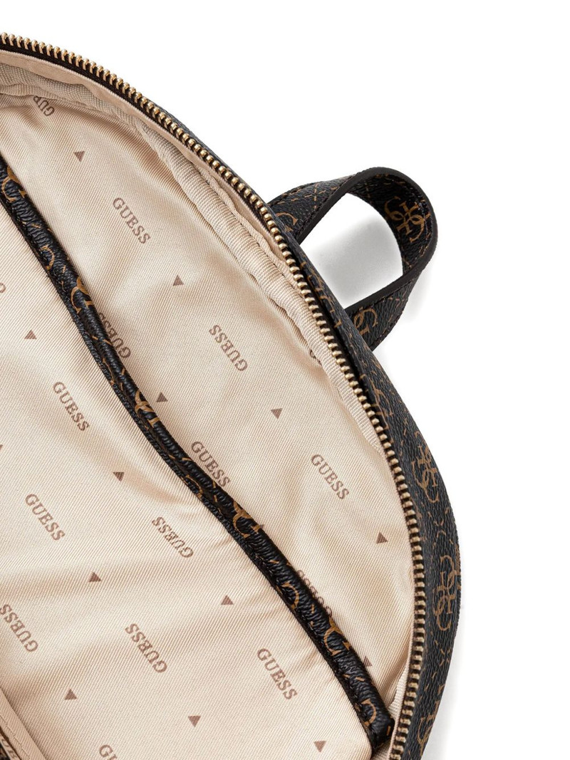 monogram-pattern zip-pocket backpack 4