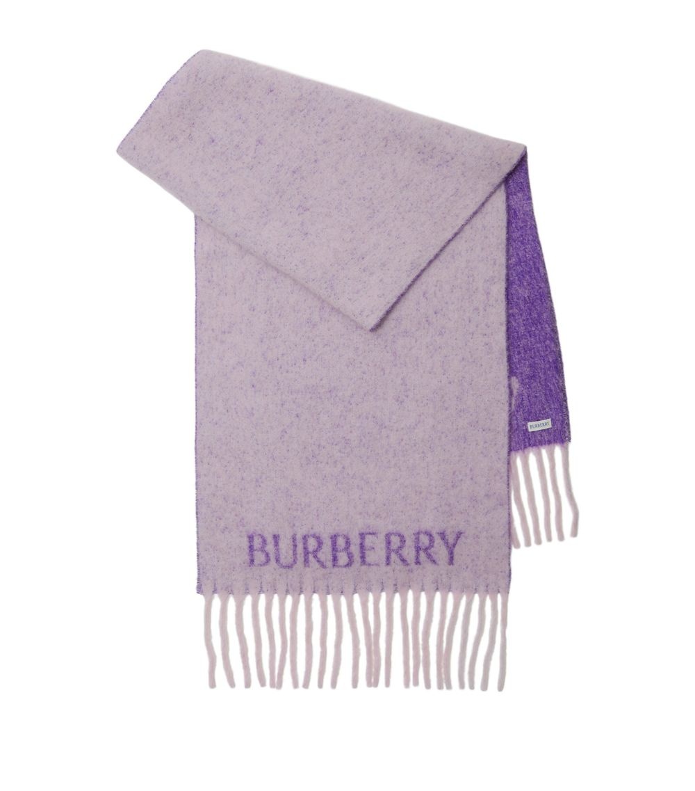 Burberry Alpaca Wool-Blend EKD Scarf harrods REVERSIBLE