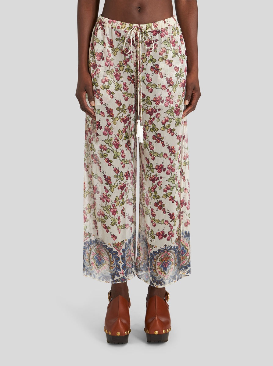 CREPON TROUSERS WITH PRINT - 2