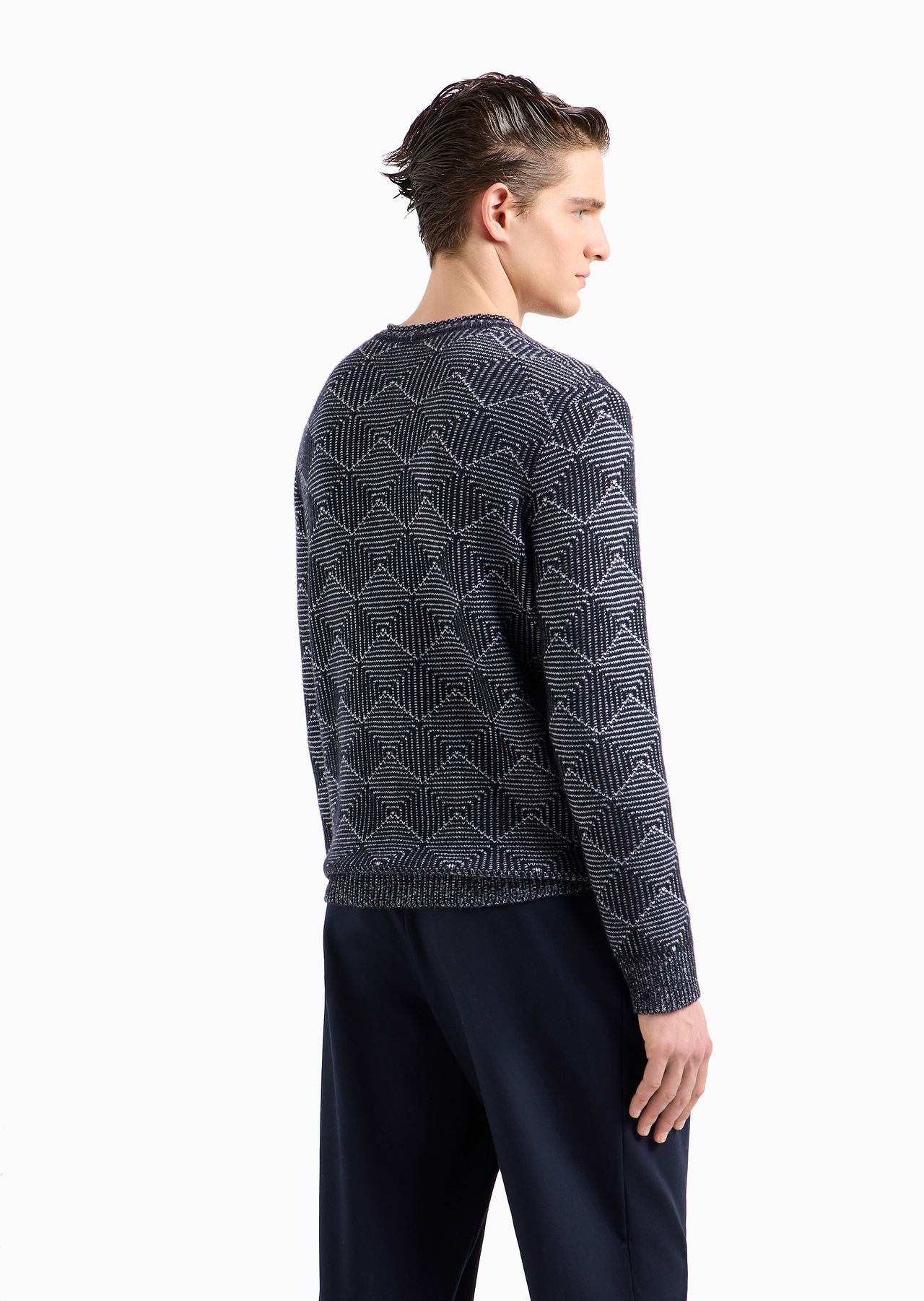 Jacquard cashmere crew-neck jumper - 3