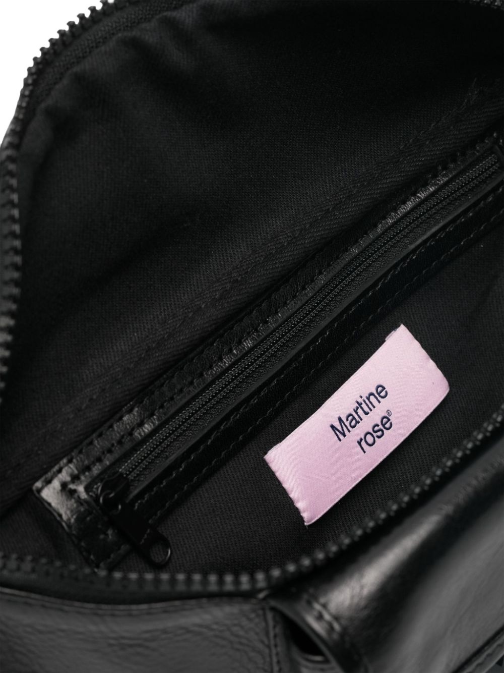 logo-patch leather belt bag - 5